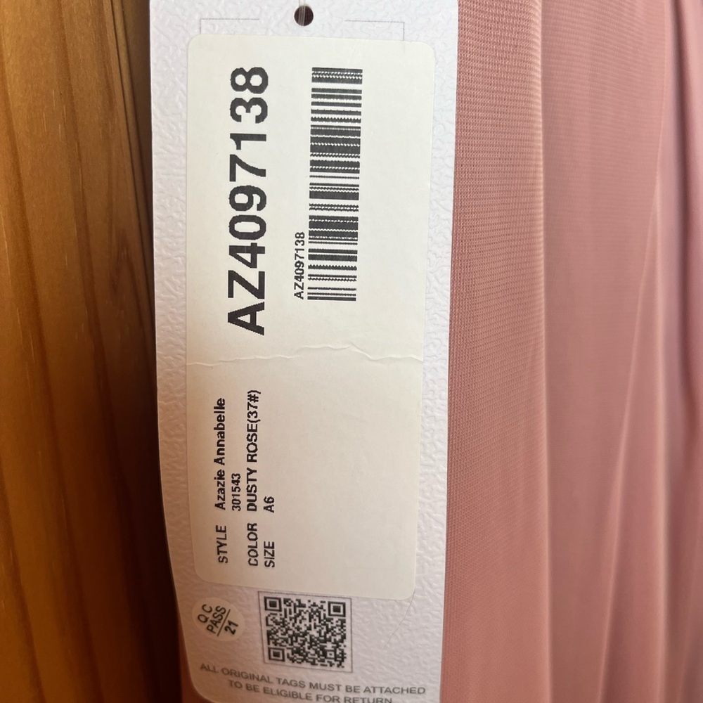 Azazie Bridesmaid Dress, dusty rose - Picture 3 of 3